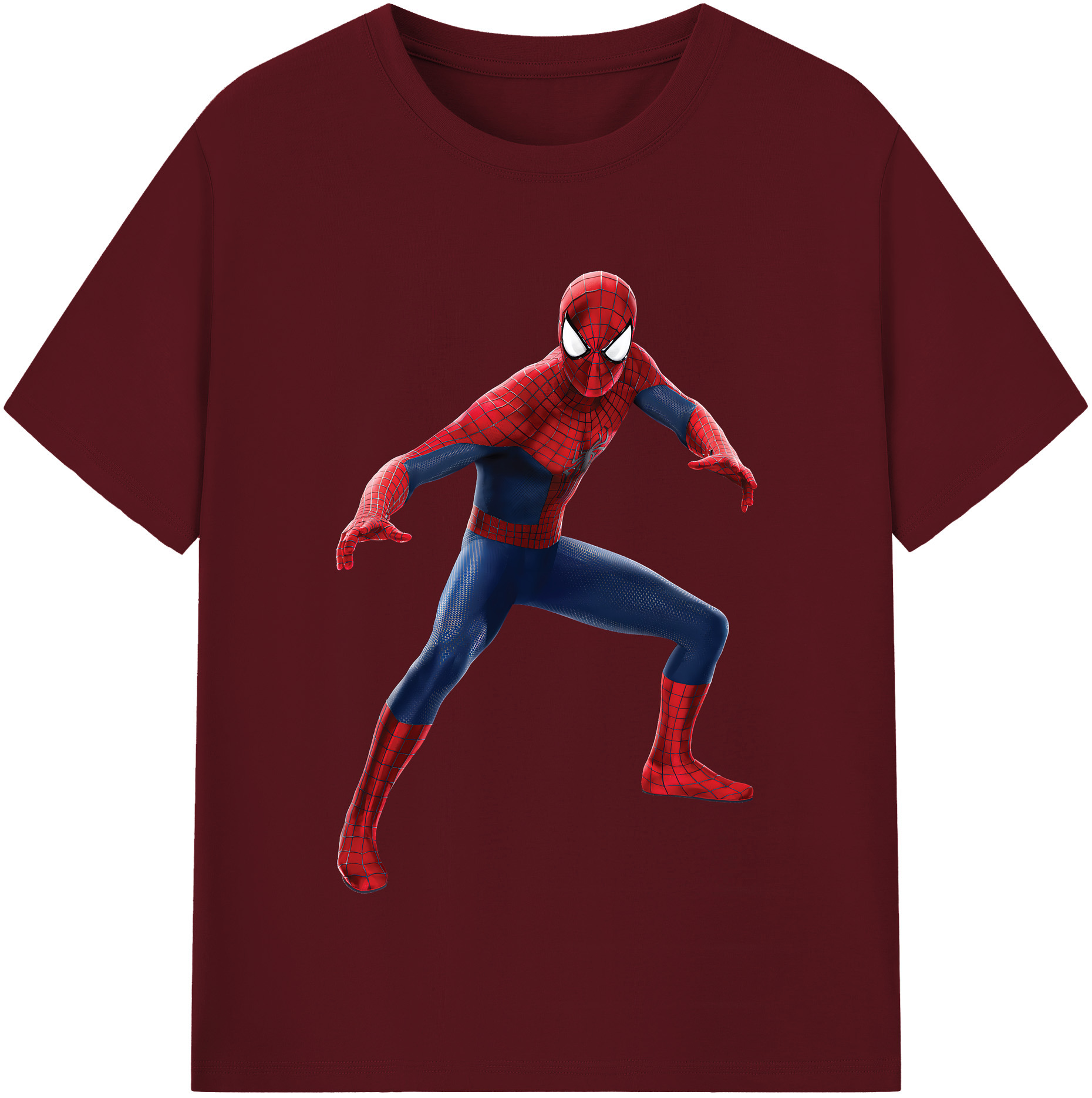 （画像用） Spider Man スパイダーマン 綿100％半袖Tシャツ（フロントプリント）